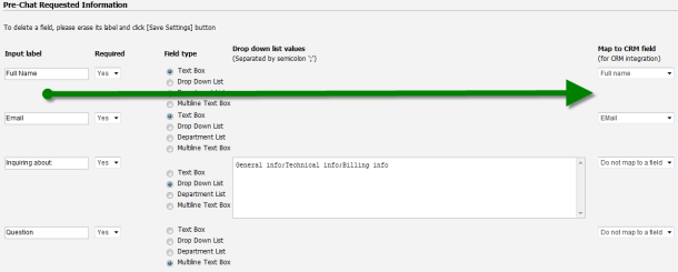 CRM_Mapping pre chat requested information name